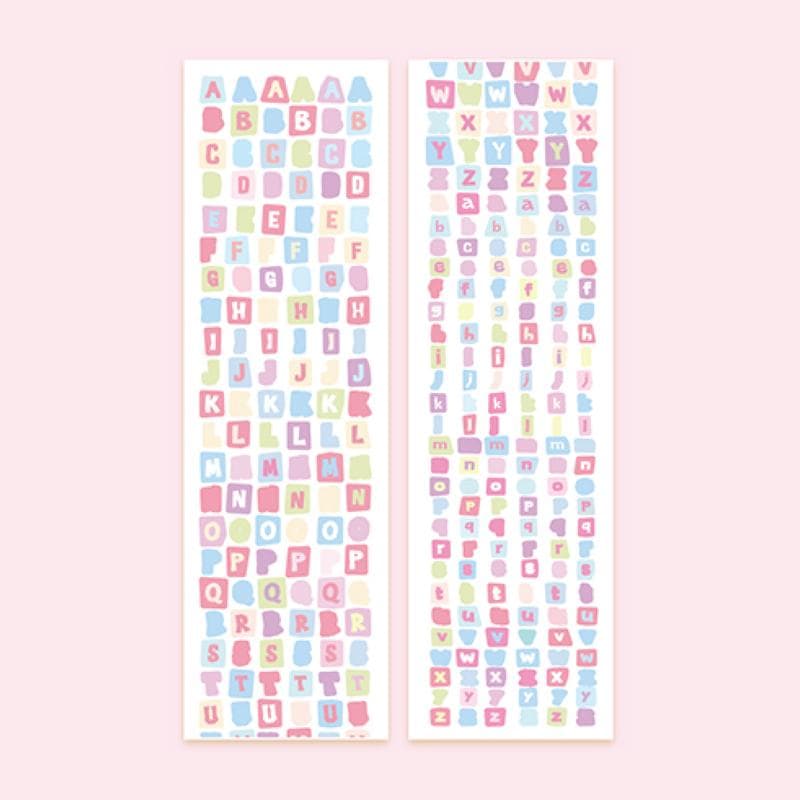 6Style1Roll/bag text elements die-cut tape for DIY handbook notebook glass bottle calendar decoration