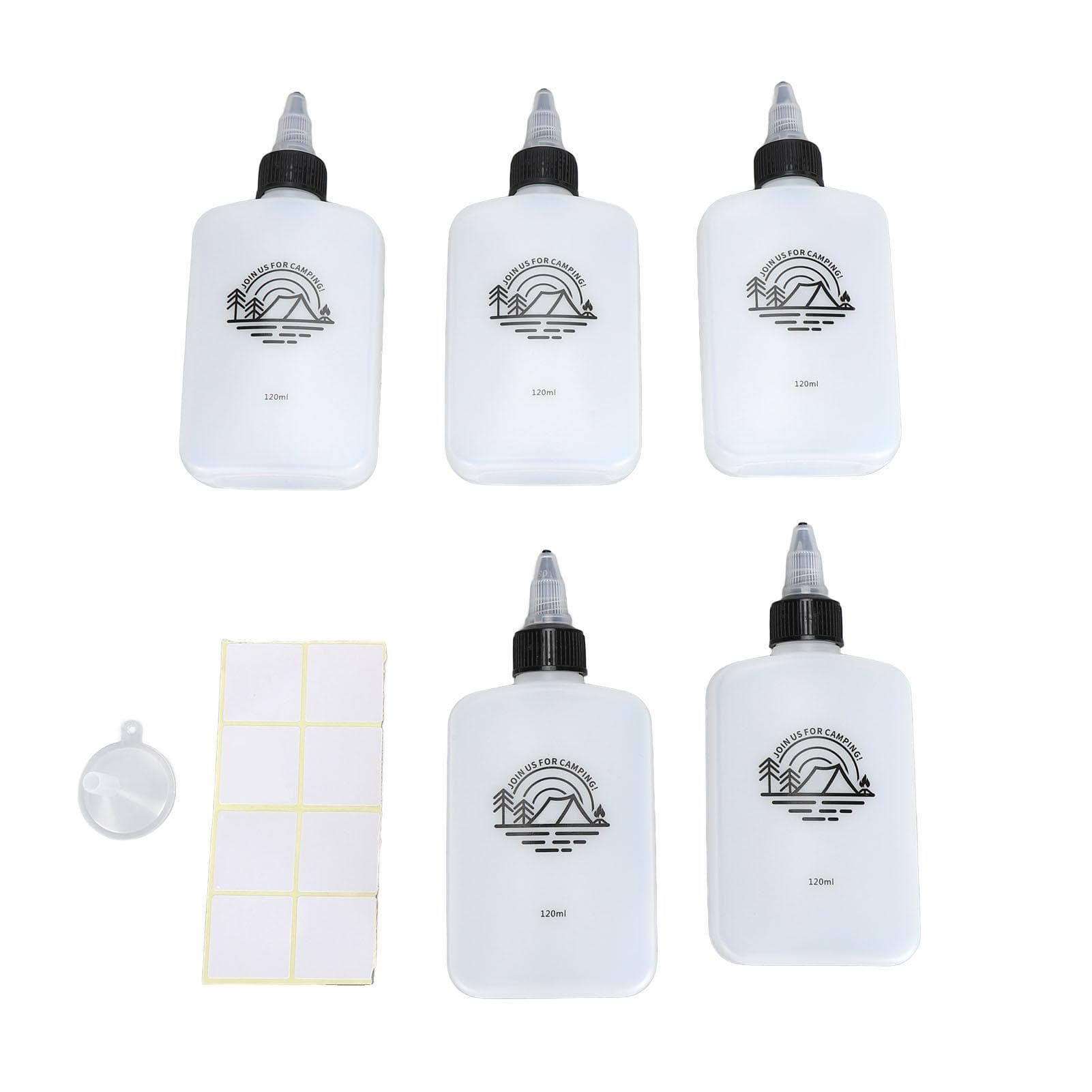 5pcs Small Oil Dispenser 120ml Leakage Proof Portable Compact Oil Bottle with Twist Lid for Vinegar