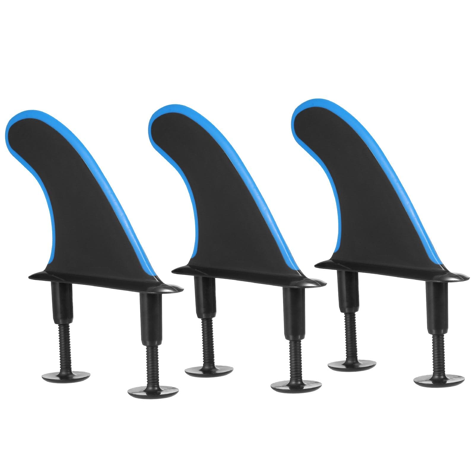 3pcs Soft Surfboard Fins with Screws 4.5 Inch Surf Fins for Soft Surfboard Longboard Surfing Type 2 blue