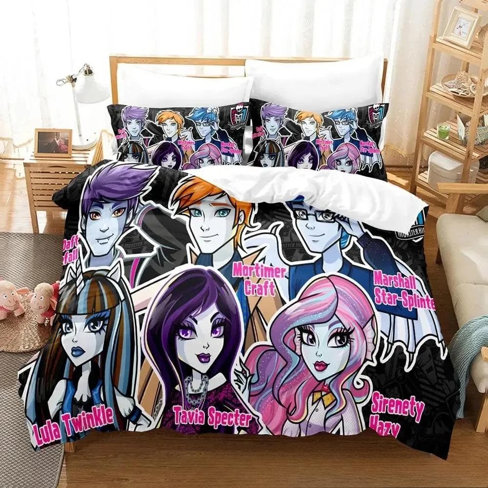 3D Print Personelity Monster Cartoon High Bedding Set Boys Girls Twin Queen King Size Duvet Cover Pillowcase Bed boys Adult 135x200cm 2pcs