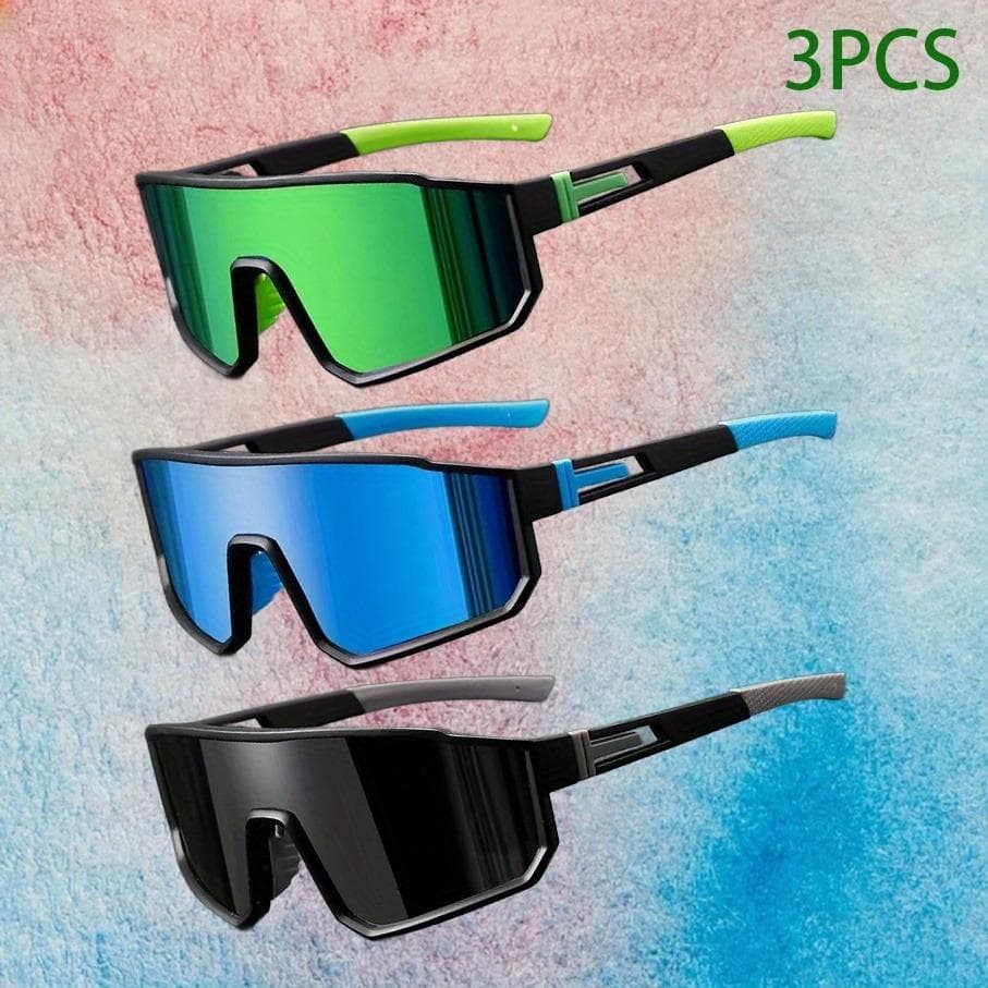 1/3pcs New Fashion Sports Goggles UV Protection Cycling Bike Sunglasses for Outdoor Activities