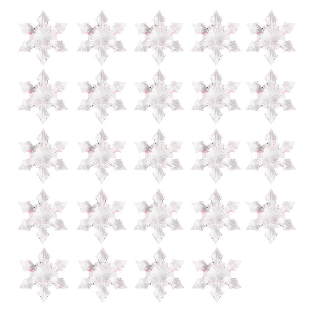 24 Pcs Snowflakes Ornament Transparent Acrylic Holiday Snowflakes for Christmas 4.5cm less than br more than (4.5cm