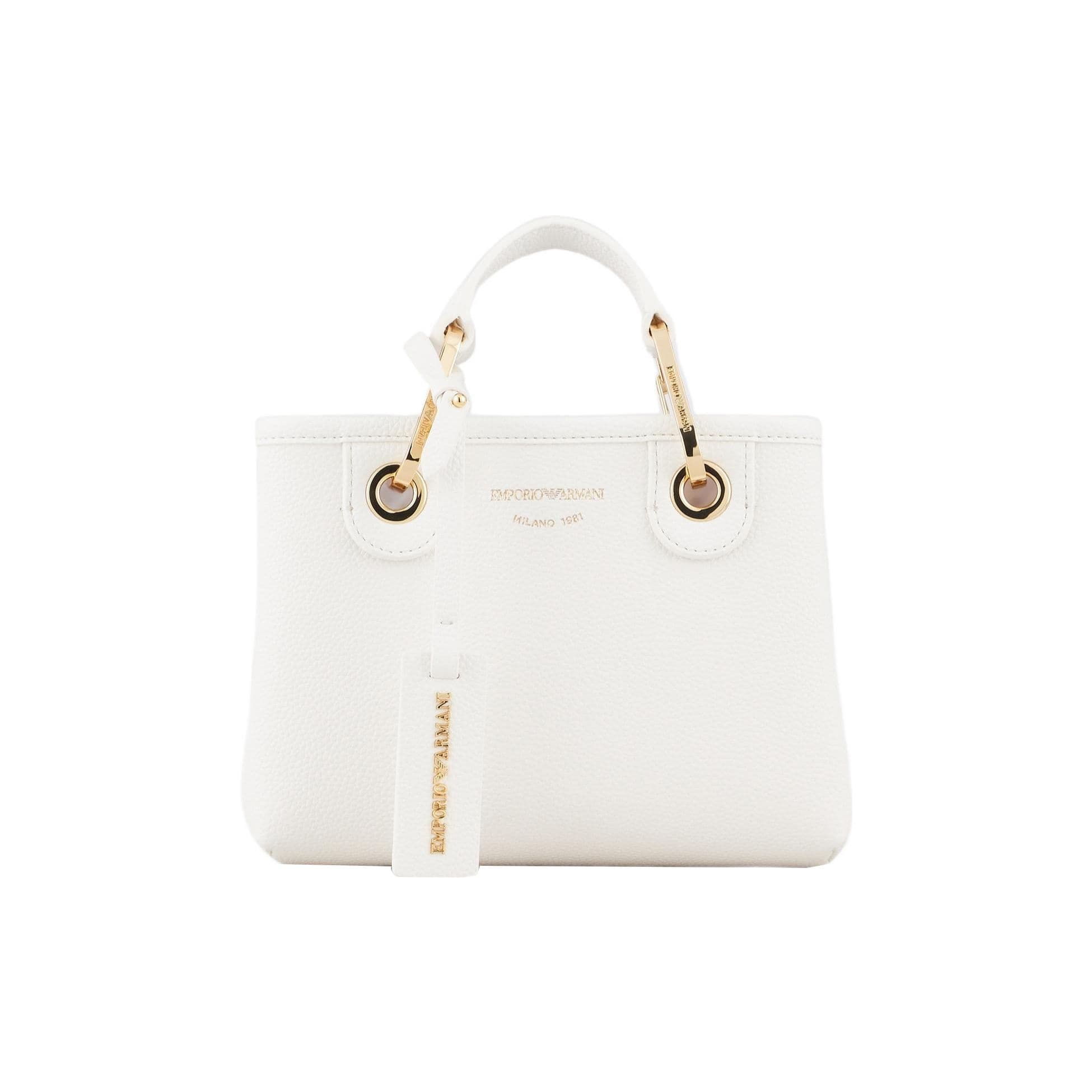 Emporio Armani Classic Logo Pendant Mini Shoulder Crossbody Handbag Women handbags White Y3D176-YFO5B-85219 Basic Set (Bag+Dust Bag)
