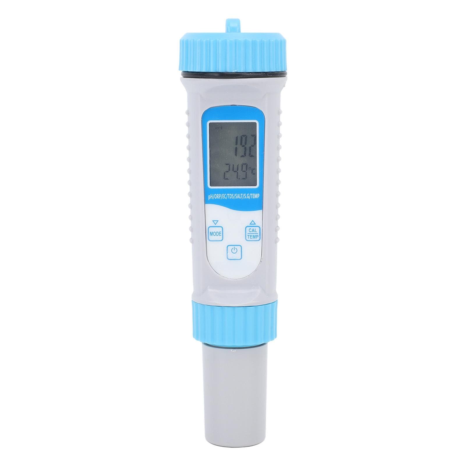 Water Quality Tester Bluetooth Accurate 7 in 1 PH ORP EC TDS SALT SG TEMP Meter for Drinking Water