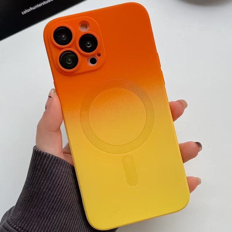 Applicable To IPhone16promax Phone Case Comes with Lens Film Magnetic Gradient IPhone15/14 Niche Sense Apple 13minni