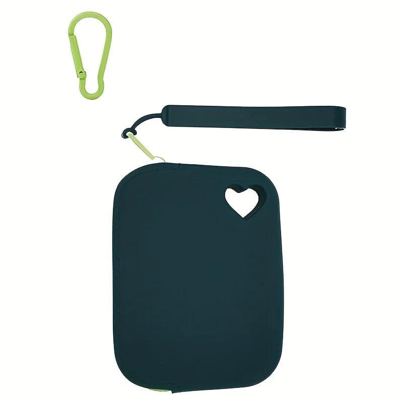 1pc Silicone Dog Treat Bag Pet Snack Bag Travel Portable Training Pet Walking Bag pet accessories dark green