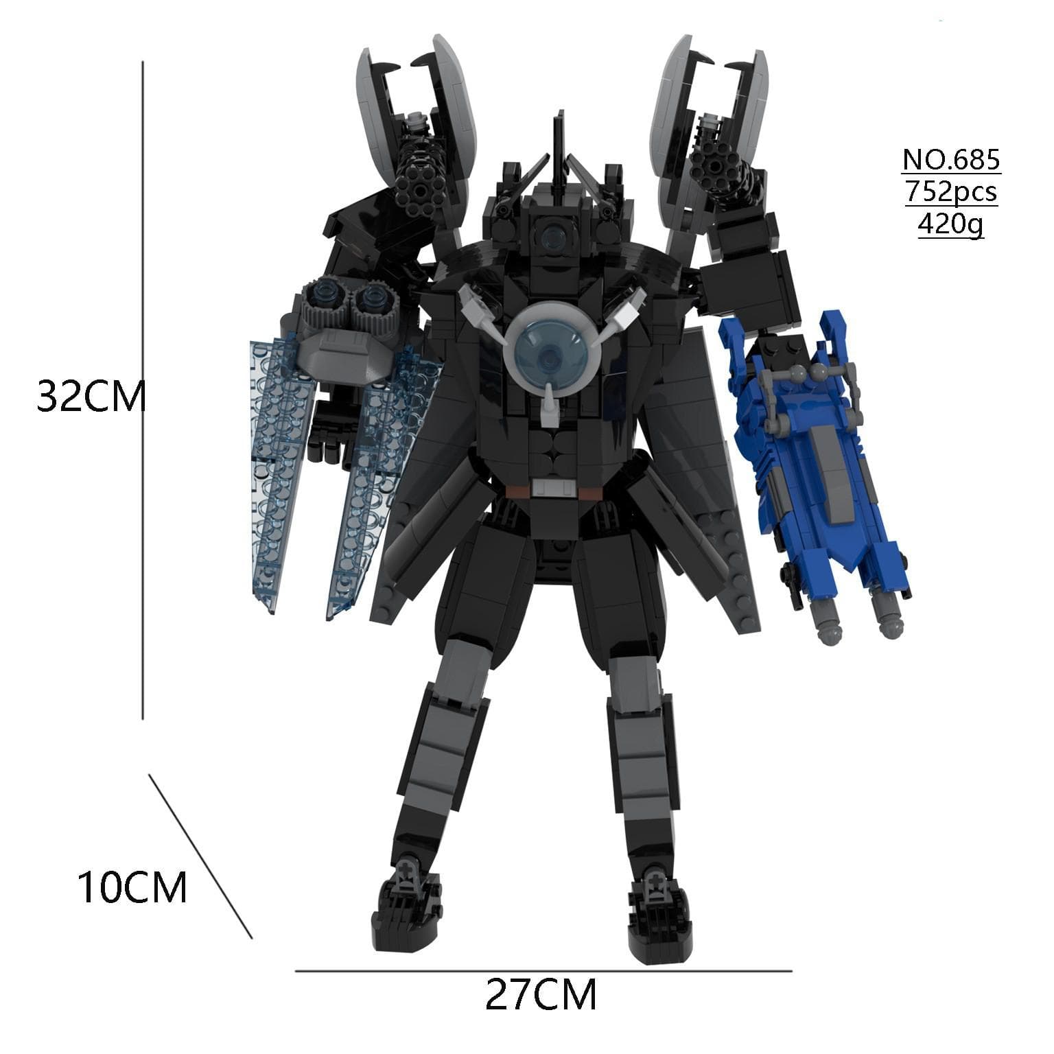 Building Block Titan Clock Man 2.0 Cameraman Speakerman Drill Man Bricks Model