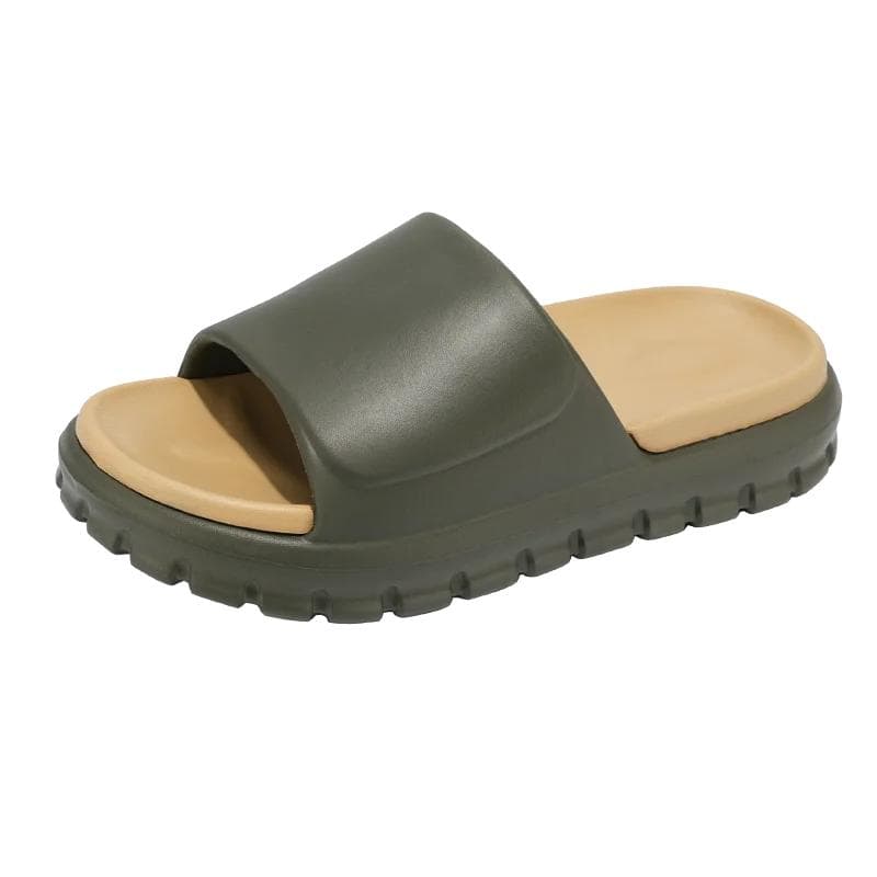 2025 Summers Outdoor Beach Sandals Women Casual Shoes Man Flip-flops Men's Sandal Brand Women Men Slippers Fashion EVA Slides 40-41 army green