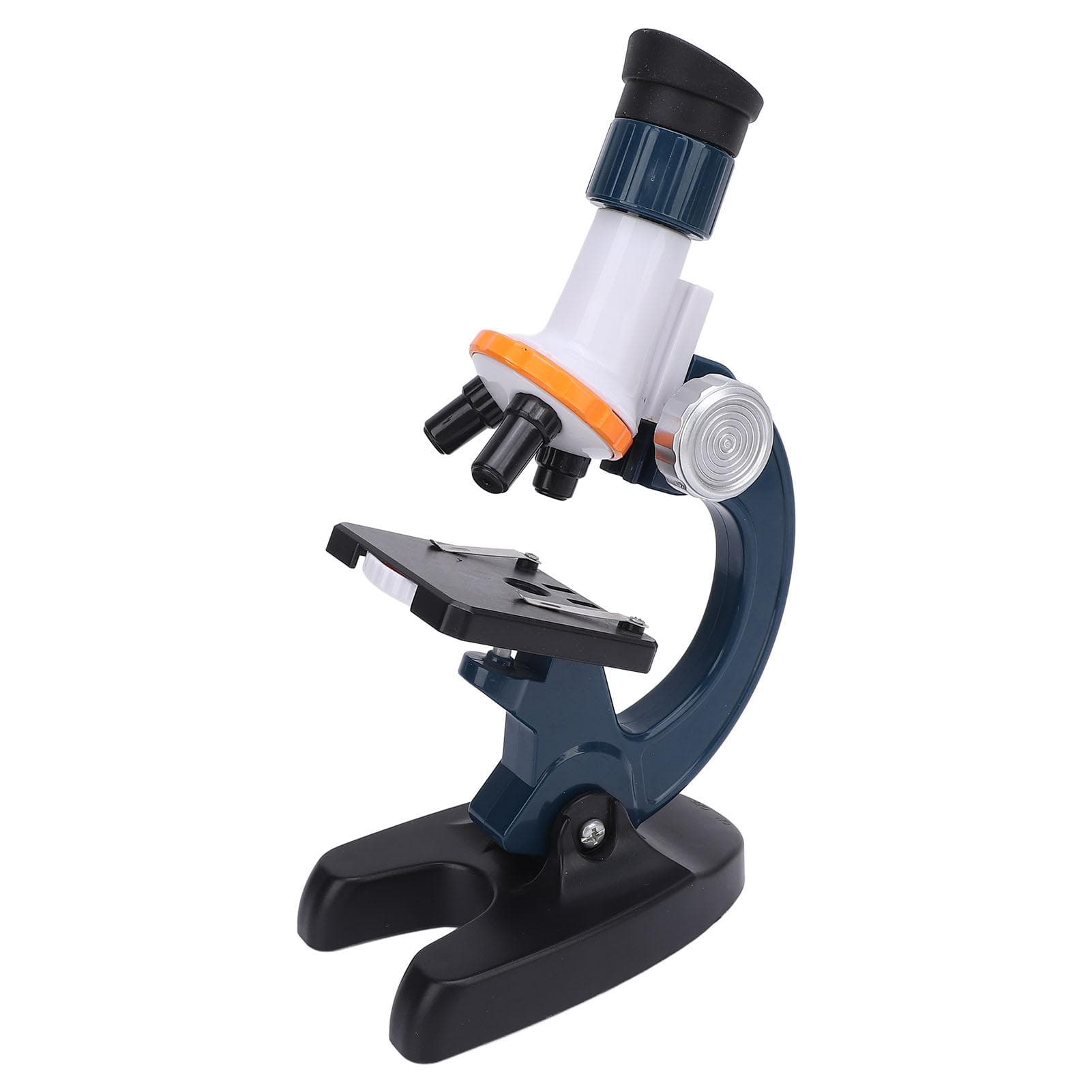 Microscope for Kids High Definition Battery Powered Microscope Science Kit with 4 Blank Glass blue