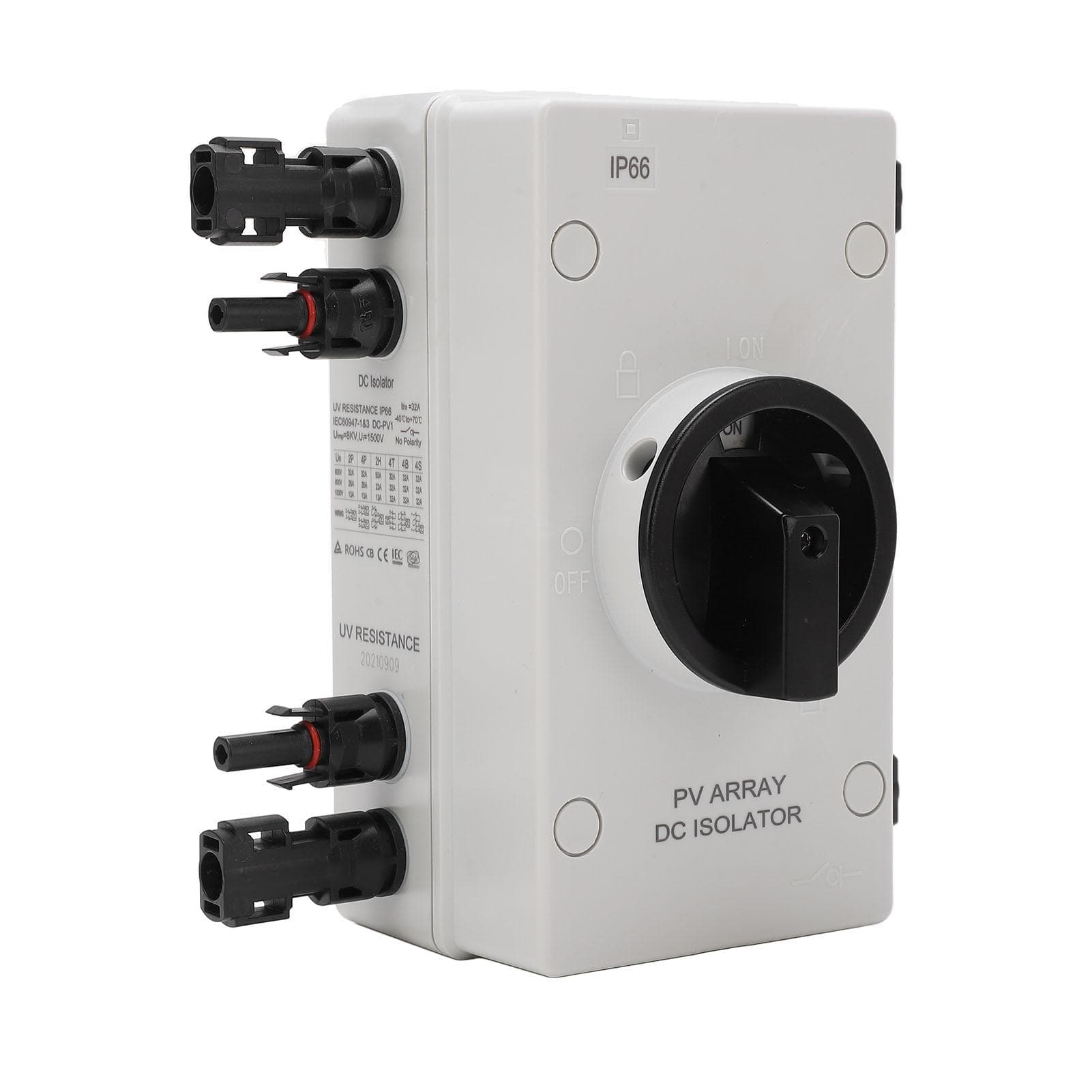 Solar Disconnect Switch PV Isolator IP66 Waterproof DC 1000V 32A for Power System