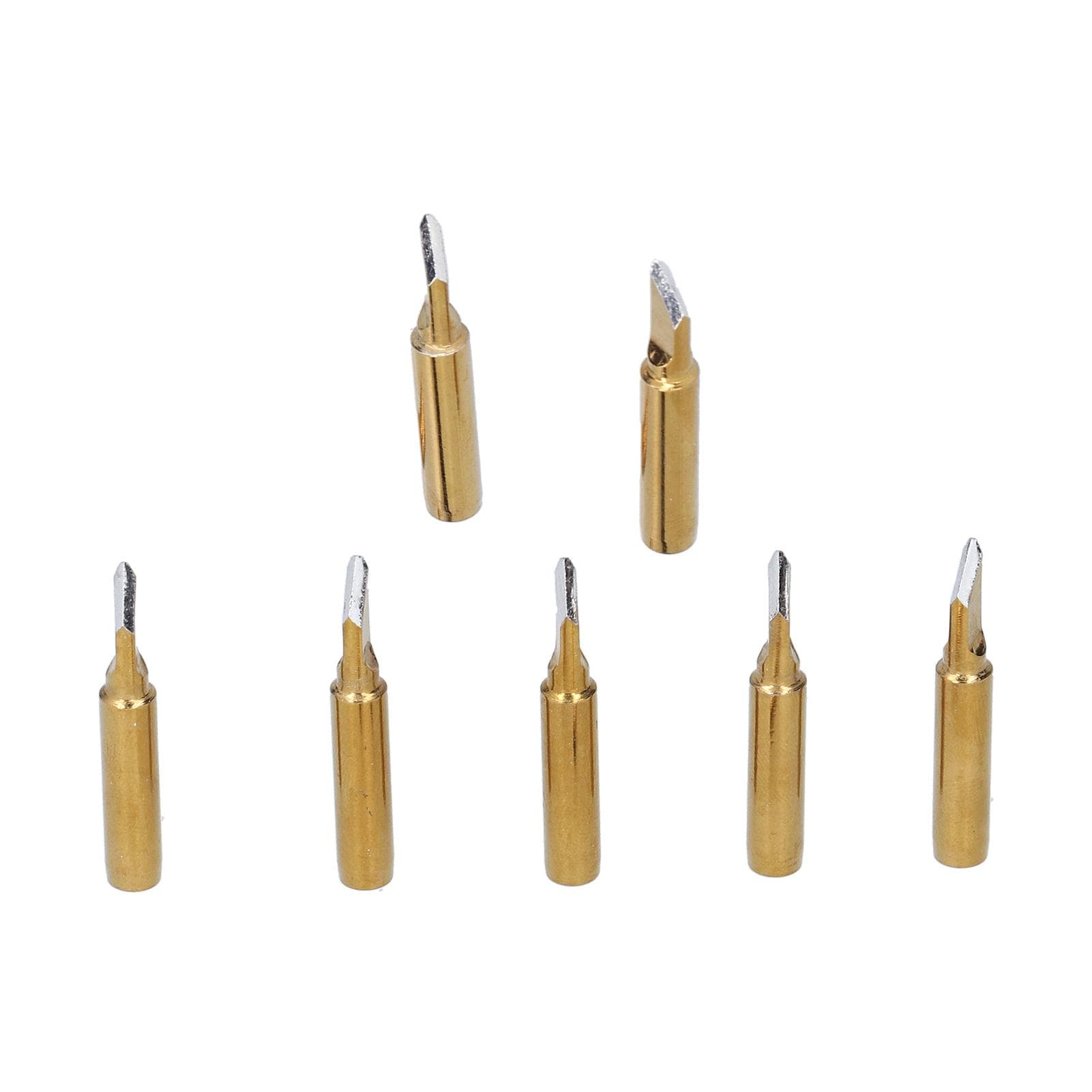 10Pcs Soldering Iron Tips Golden Solder Welding Head Replacement Accessories 60W(900MTIS )