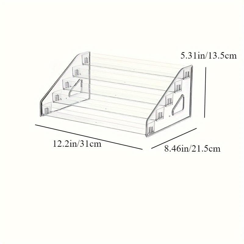 1pc Cosmetic Storage Box Tray-multi-compartment Display Rack-transparent Plastic Storage Box for Bathroom, Dressing Table, Bedroom and Dressing Table