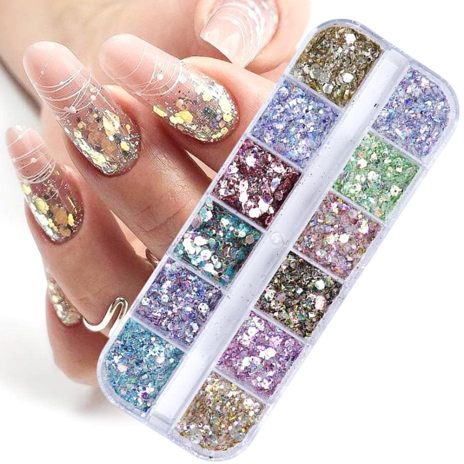 Mixed Hexagonal Nail Glitter Sequin Sequin Flake Nail Art Polishing Nail Enhancement Accessories