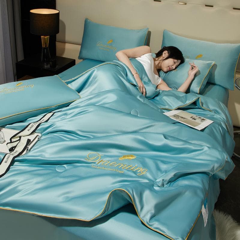 Cool Blanket Smooth Air-Conditioned Comforter Lightweight Summer Quilt Double-Sided Cool Fabric Throw Blanket 150x200 Summer Quilt