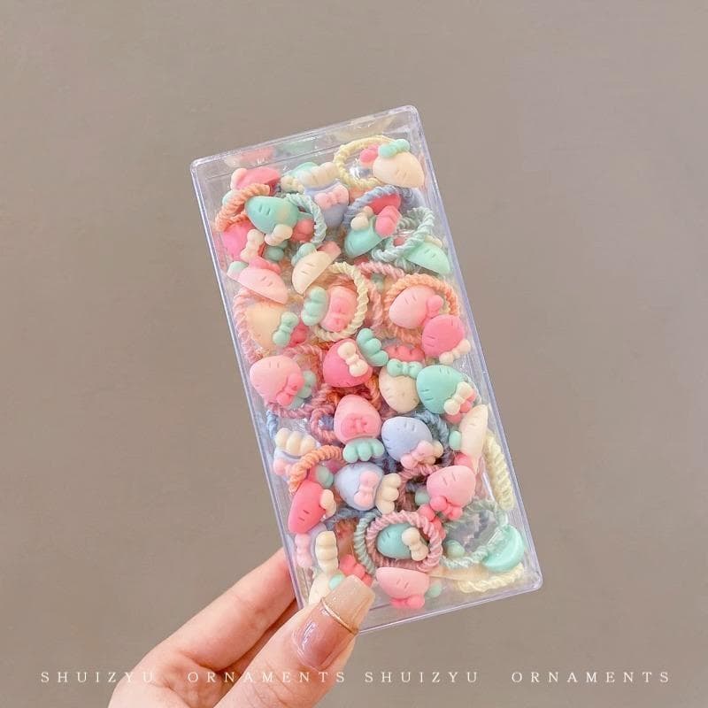 Mixed Cute Scrunchies Set - Colorful Elastic Hair Bands, Suitable For Ponytails And Braids Home 30PCS