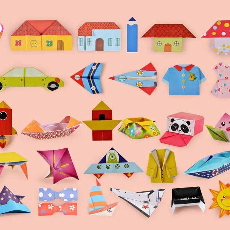 54Pages 3D Cartoon Animal Origami Kids Educational Toys DIY Paper Art Baby Early Learning Toys Gifts
