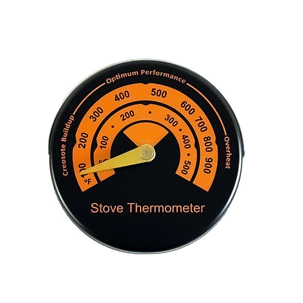 Wood Stove Thermometer Magnetic Oven Stove Temperature Meter Stove Top Thermometer for Wood Burning black/orange