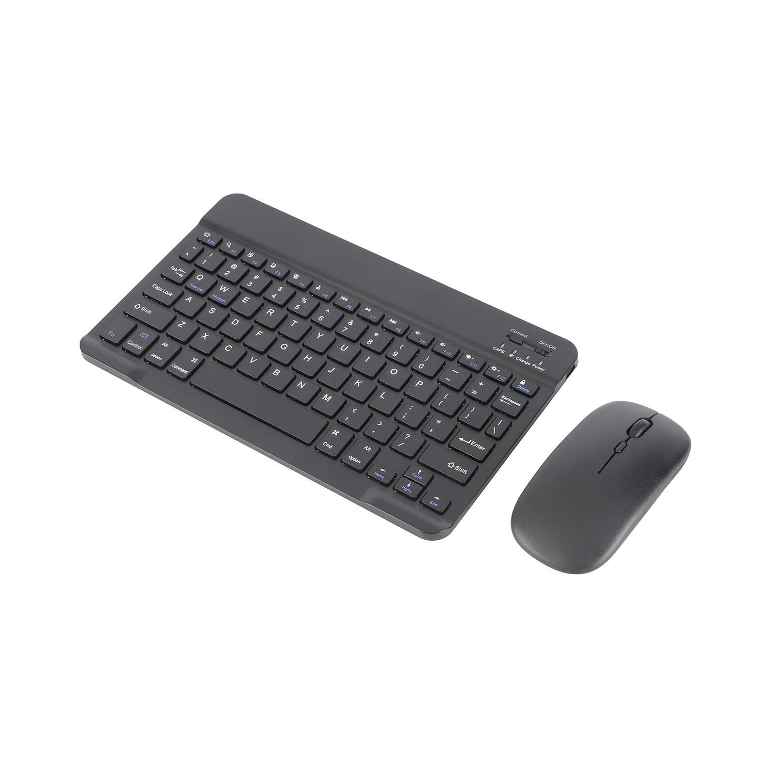 Keyboard and Mouse Combo Wireless Bluetooth Keyboard and Mouse Set Portable Matching Keyboard and black