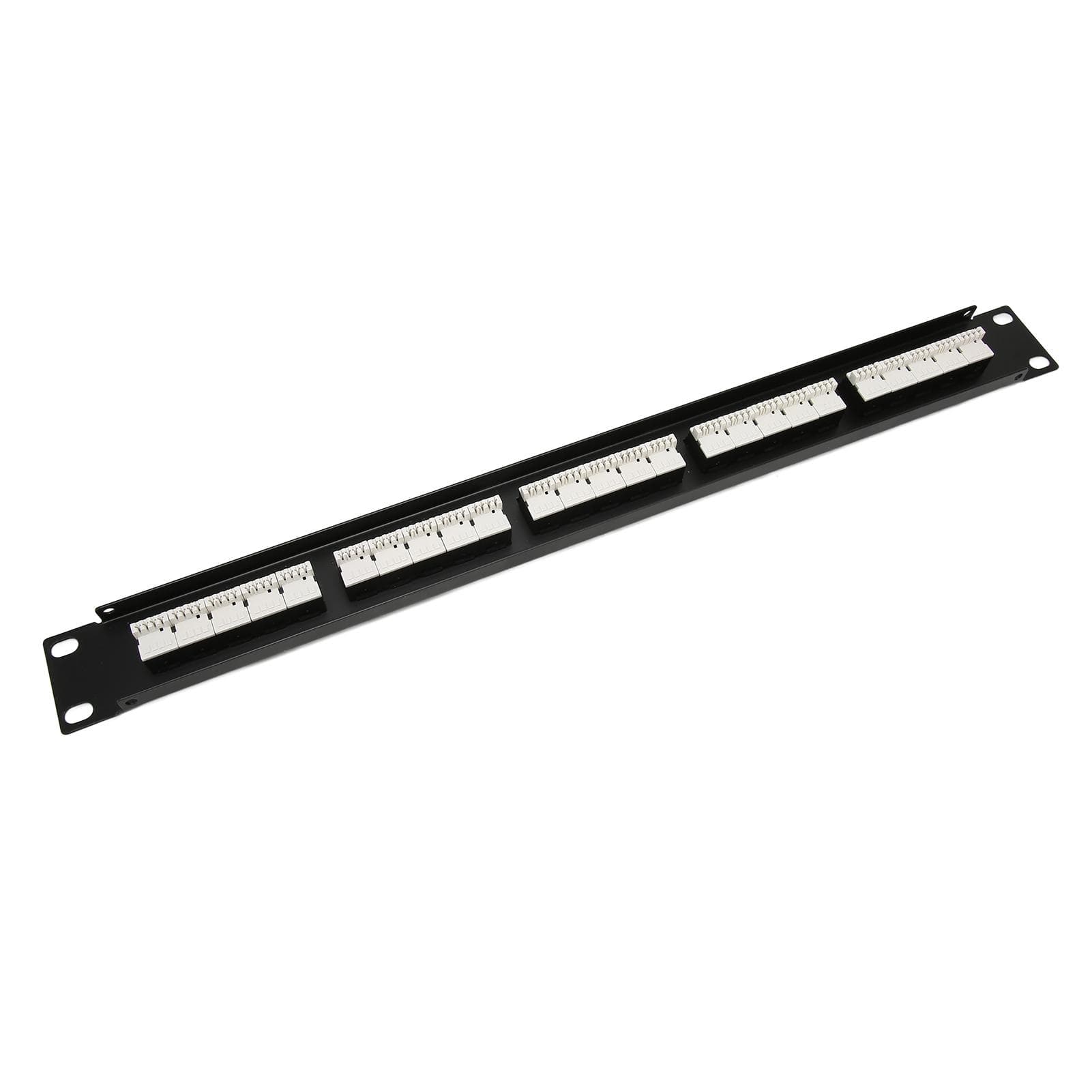 RJ11 Through Coupler 25 Ports Anti Interference Gold Plated Pin CAT3 Patch Panel for 19 Inch Rack