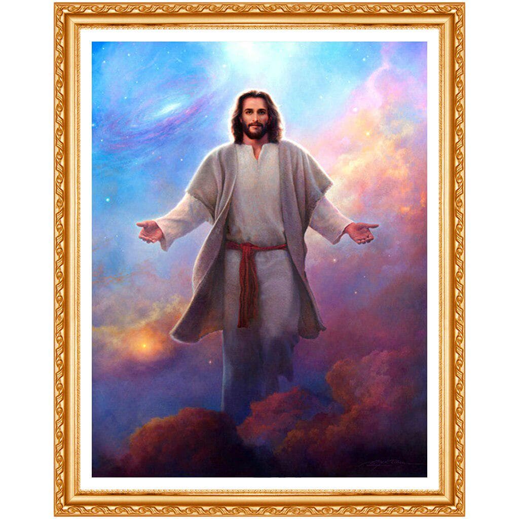 5D Diamond Embroidery Religion Patterns Needlework Full Round Diamond Jesus Rhinestone Home Decor 20X30CM