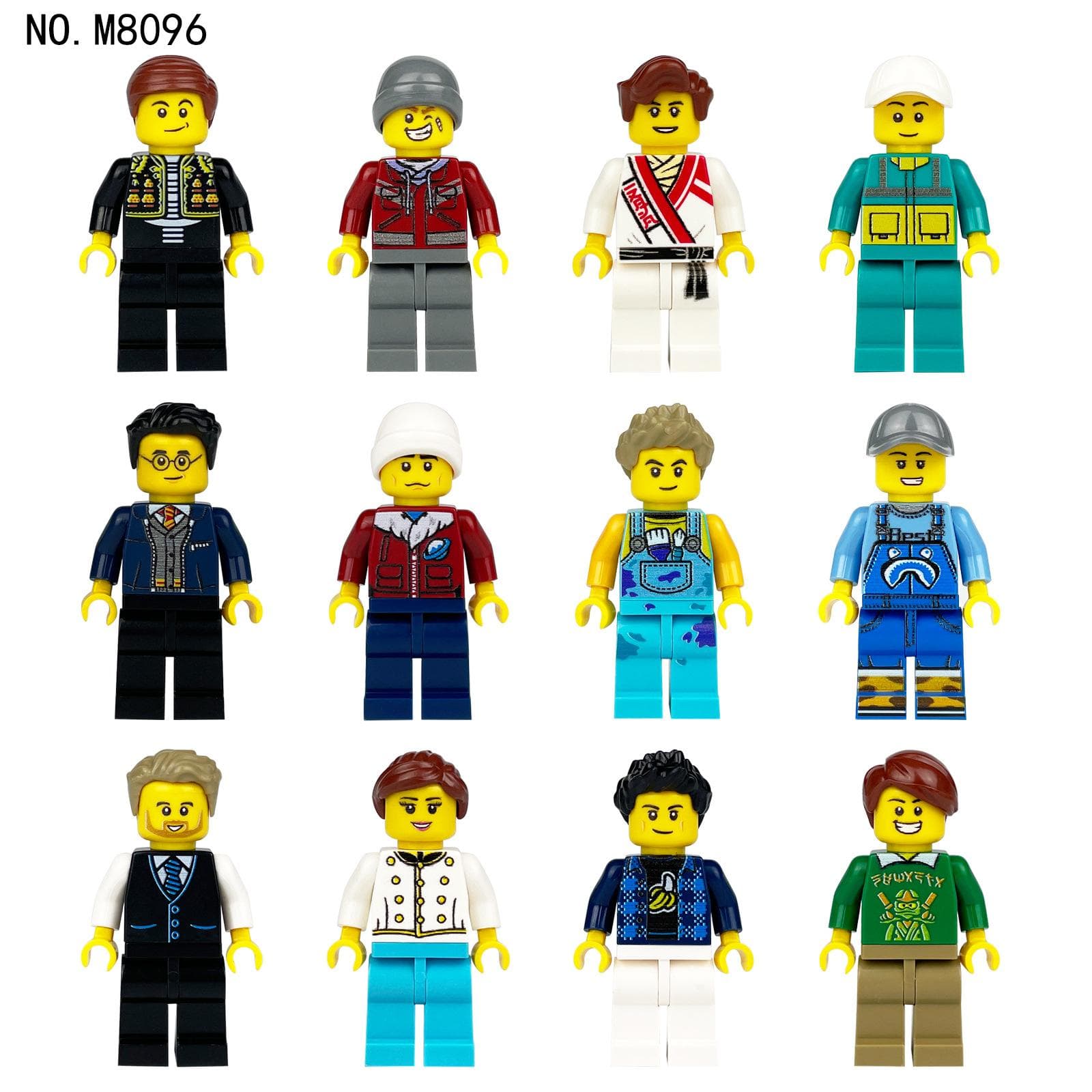 M8096 Designer Doll City Cartoon Professional Building Blocks Assembly Doll Toy