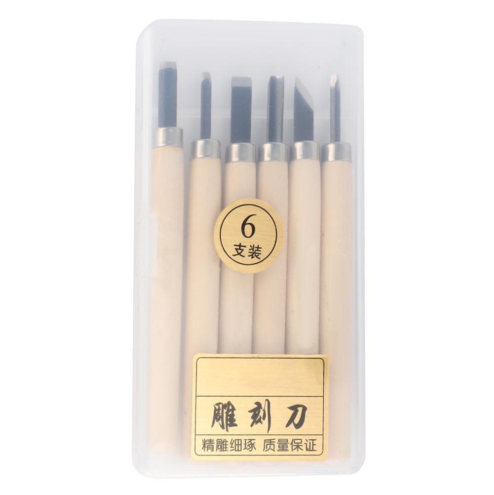 6pcs Wood Carving Knife Chisel Kit for Basic and Detailed Woodworking Hand Tool