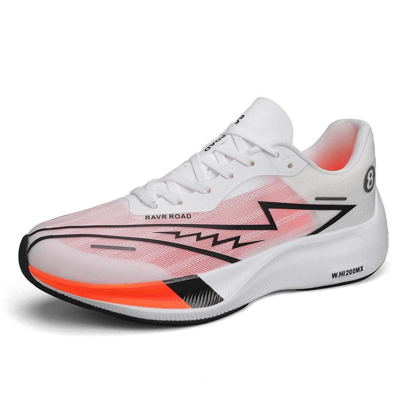 Men Sneakers New Trendy Sport Shose Full Palm Carbon Plate Basketball Shoes Outdoor Non-Slip Shock-Absorbing Running Shoes 38 white