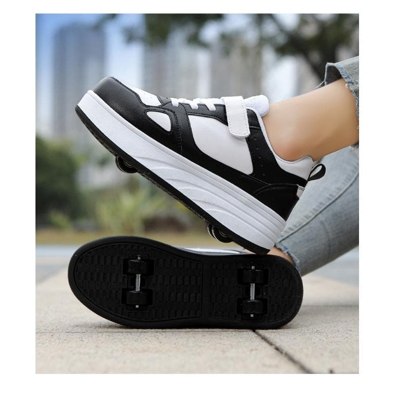 Children's Roller Shoes Boys Four-wheeled Girls Sports Roller Skating Walking Wheel Shoes Deformed Roller Shoes 38