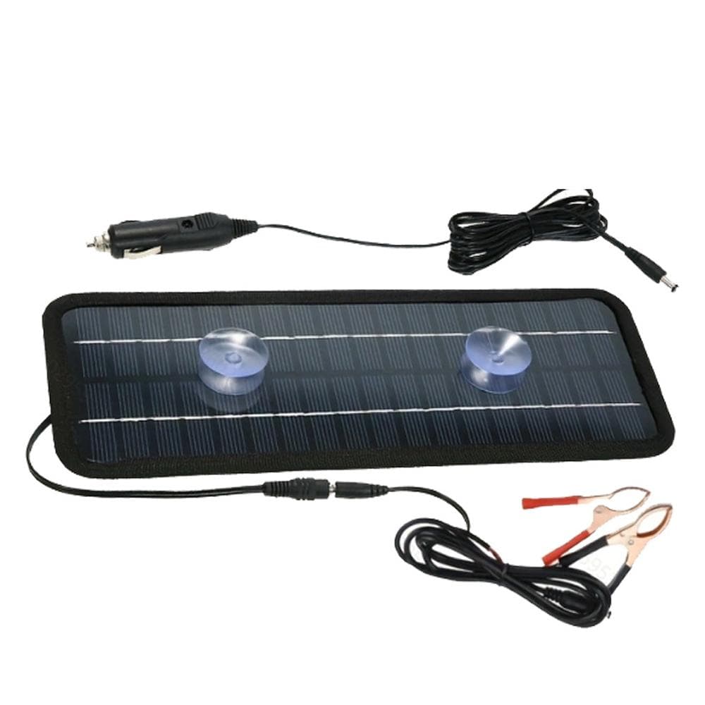 18V 20W Car Solar Battery Trickle ReCharger Car Battery Maintainer Solar Panel Portable Solar Panel black