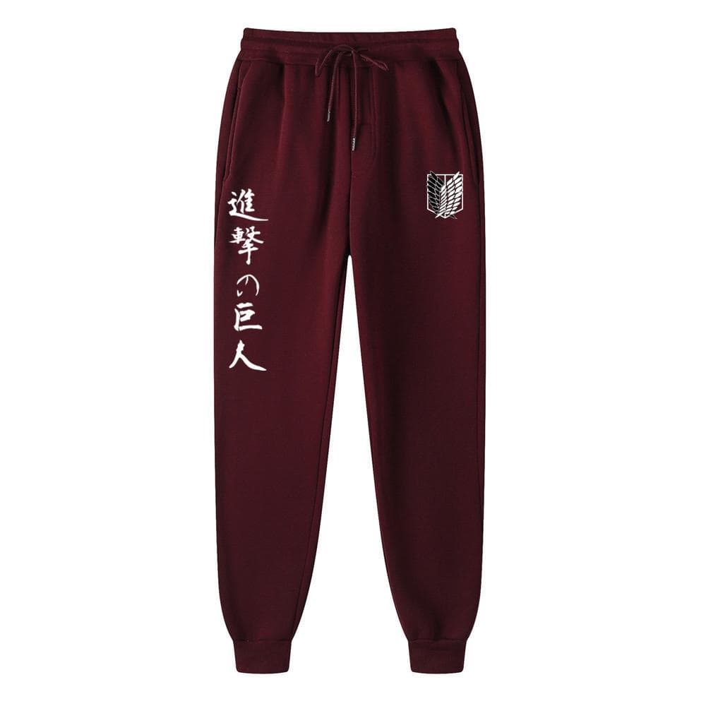 Anime Attack on Titan Printed Men's Joggers Brand Man Casual Trousers Sweatpants Fitness Workout Running Sporting Pants Clothing M
