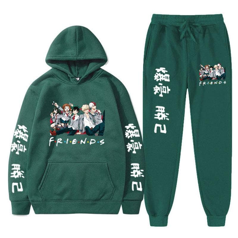 Sportswear Set Anime My Hero Academia Men and Women Casual Sports Suit My Hero Academia Hooded Suit XL
