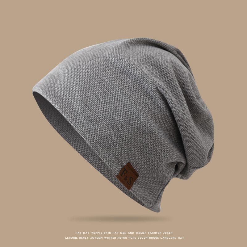 Elderly Nightcap Male Bald Elderly Grandparents Female Spring And Autumn Hat Knitted Indoor Woolen Nightcap free size light gray