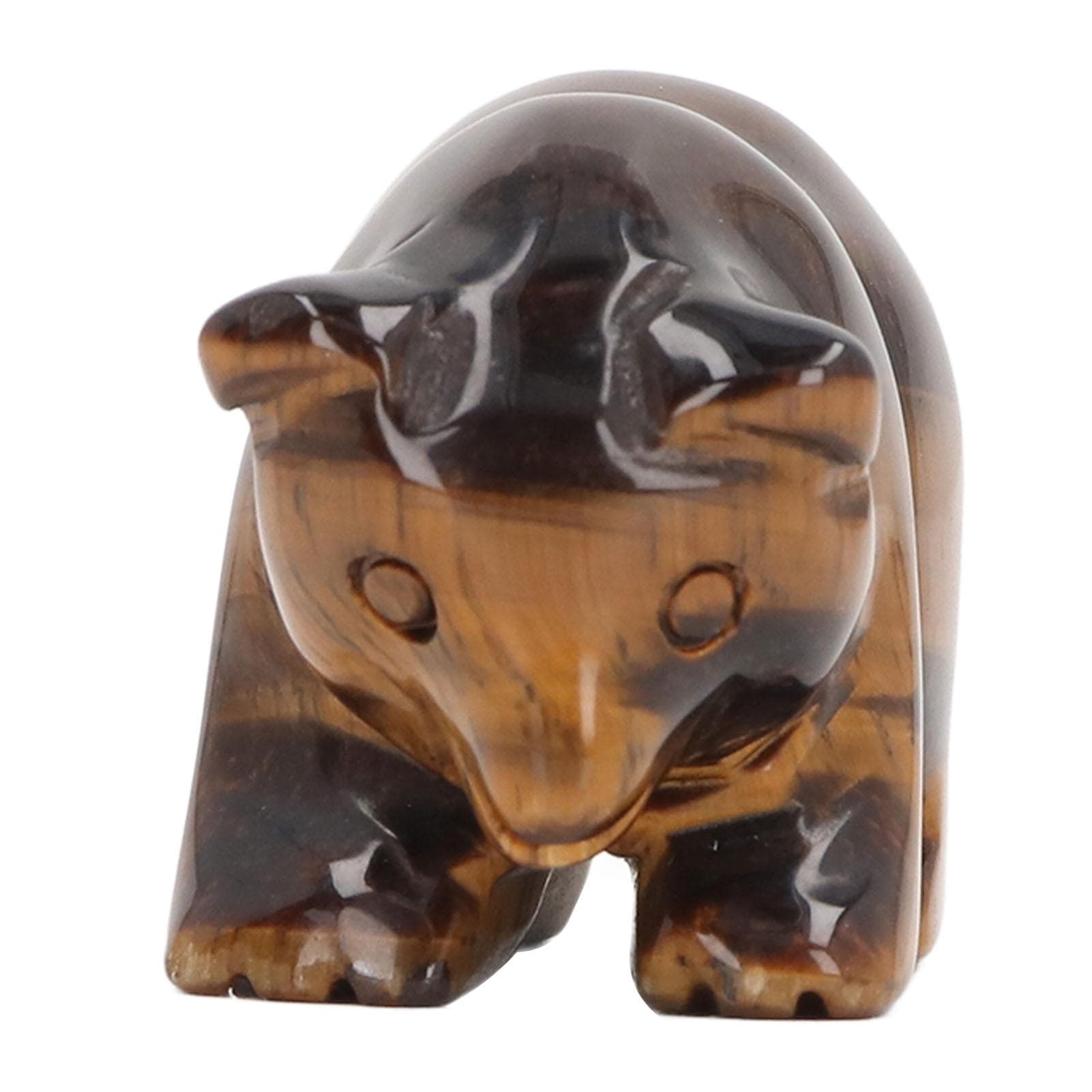 1.5in Crystal Bear Decor Handicraft Delicate Bear Statue Animal Figurine for Tables Desks Entryway