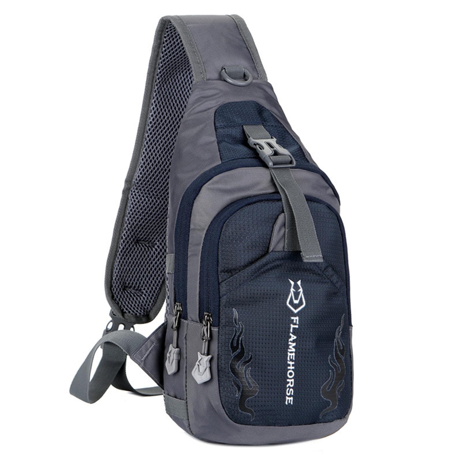Men Sling Backpack Chest Crossbody Bag Shoulder Bag Travel Sports Gym Daypack black