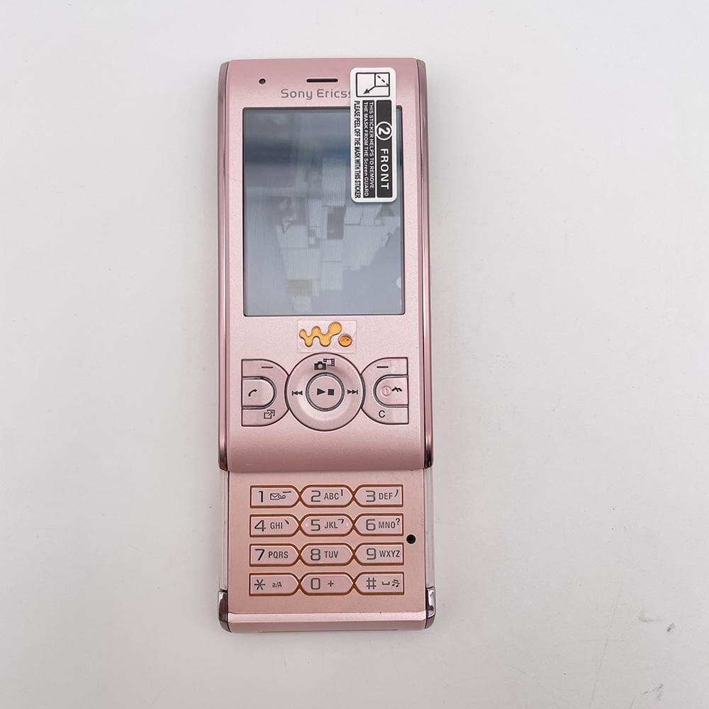Refurbished Original Sony Ericsson W595 GMS 3G FM Radio 3.15MP Mobile Phone With 1 SIM Simple Set pink