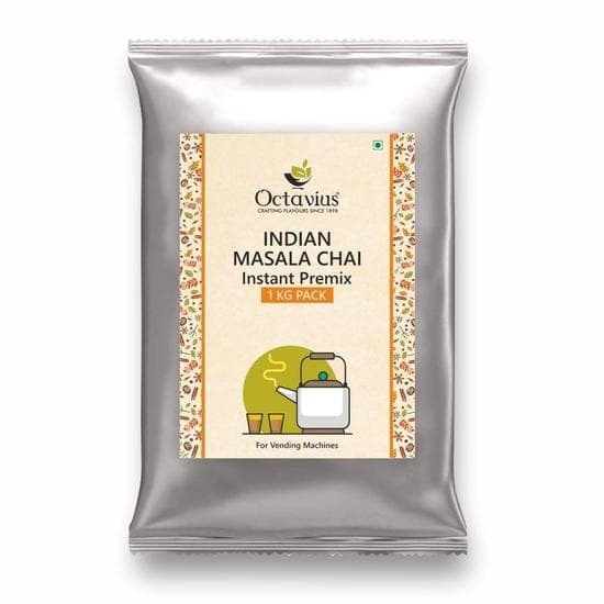Octavius | Indian Masala Premix Tea -1 Kg | Tea Premix For Vending Machine | Masala Chai Instant Tea Premix | Masala Chai Powder | Tea 1Kg