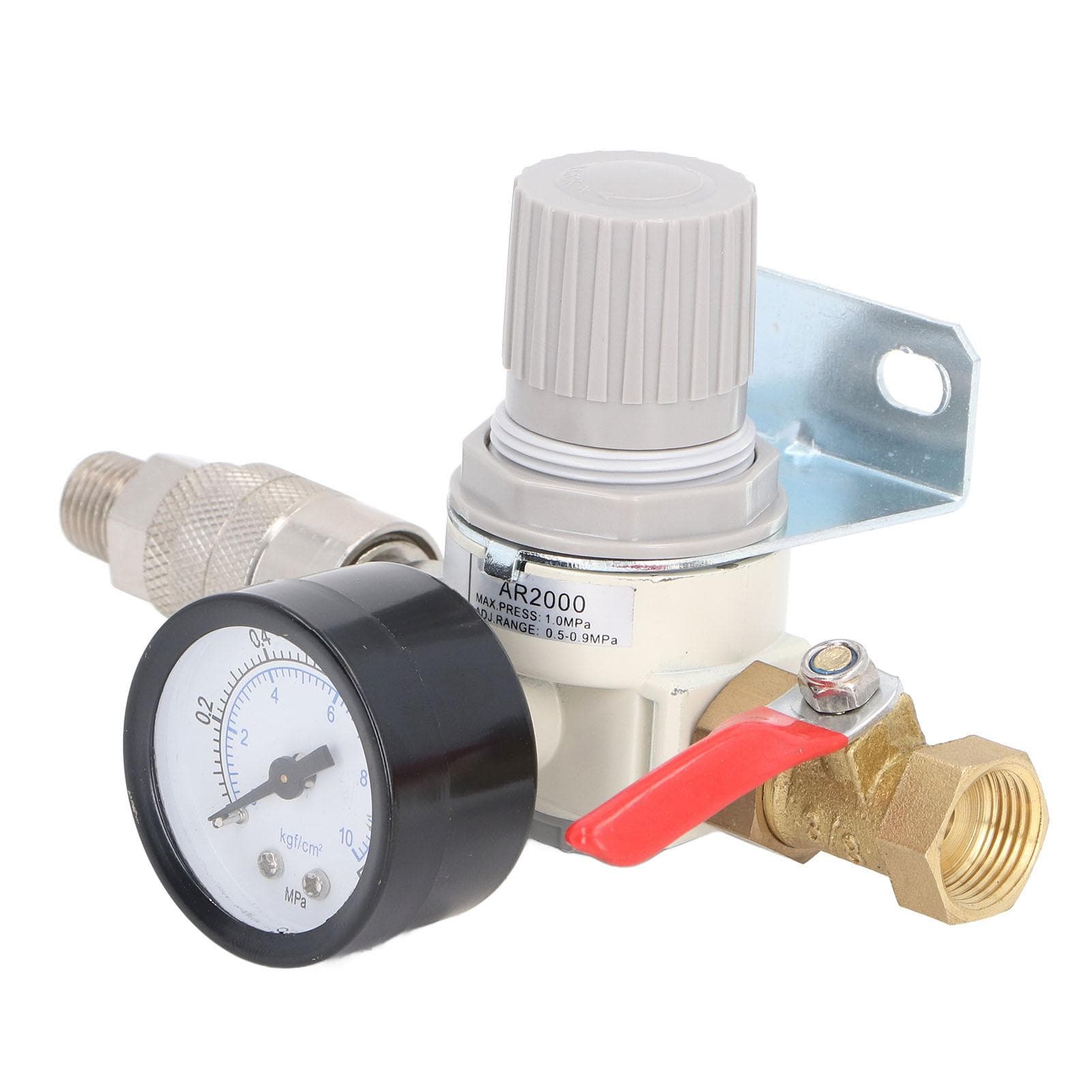 38in NPT Air Compressor Regulator with 0 to 1 MPa Gauge for Air Compressors and Pneumatic Tools