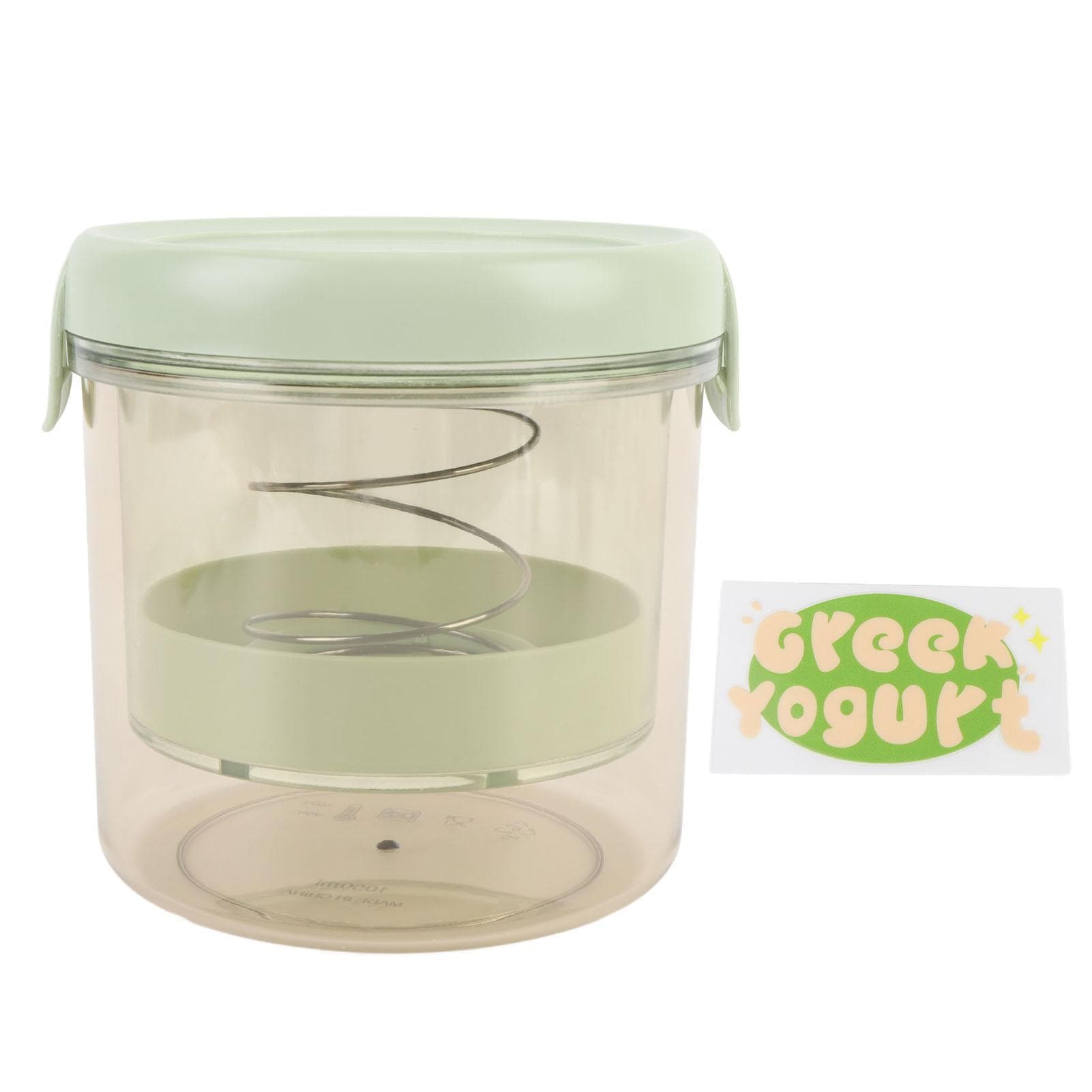 Greek Yogurt Strainer Maker with Lid Fine Mesh Yogurt Filter Maker for Homemade Thick Greek Yogurt Green