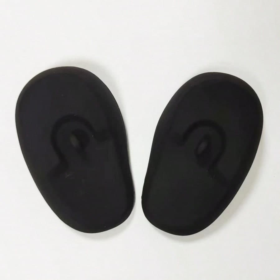 1 Pair Salon Grade Ear Covers Suitable For Dyeing, Showering Silicone Material, Salon Hair Dye Shower Ear Protector, Silicone Hair Dye Ear Covers black