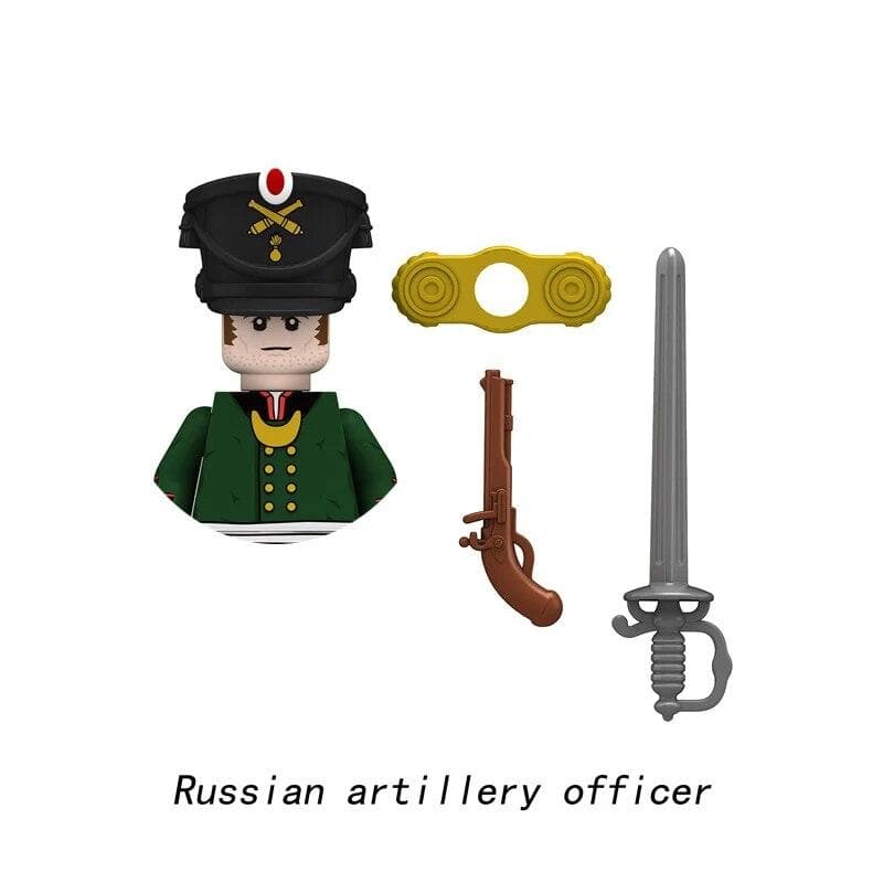 Medieval Napoleonic Wars Military Figure Building Block Prussian British French Italy Spain Knight Navy Soldier Bricks