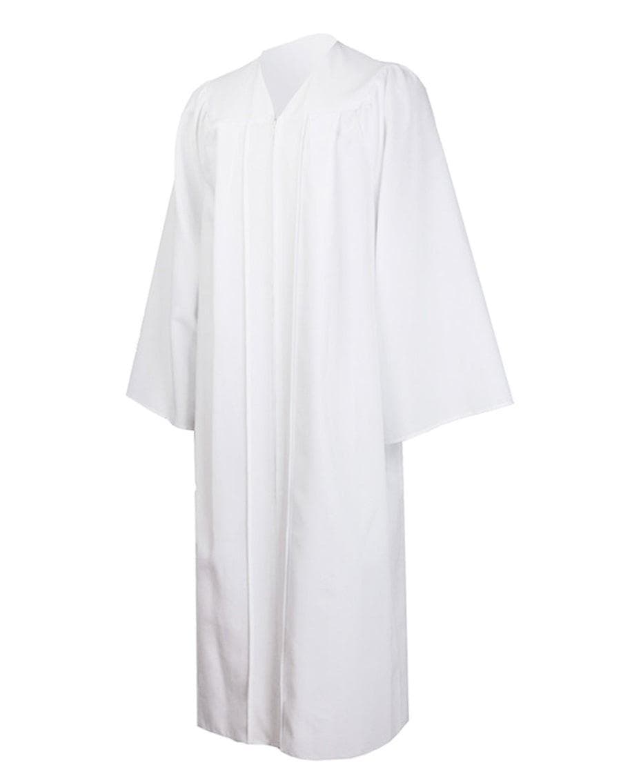 Unisex Choir Robes For Church Baptism Officiant Confirmation Costume,Graduation Gown Pastor &judges Robe M white