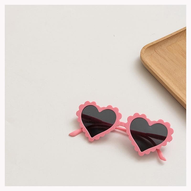 Cute Heart Sunglasses Kids Sunglasses Girls UV400 Fashion Candy Color Sun Glasses Eyeglass For Child Summer Outdoor pink