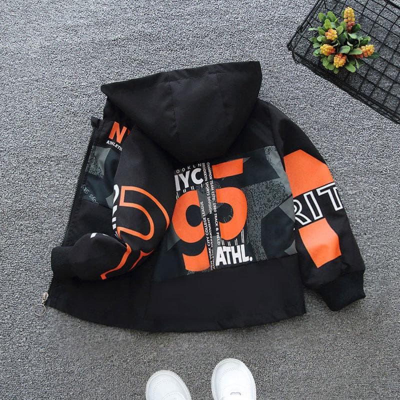 Spring Autumn Jacket for Boy Fashion Patchwork Windbreaker Casual Hooded Coat Children's Clothing 120