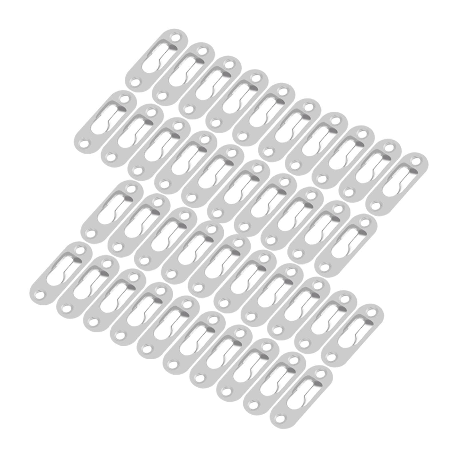 40 Pcs Silver Tone Metal Keyhole Hanger Fasteners for Picture Frames Hang Wall Indoor