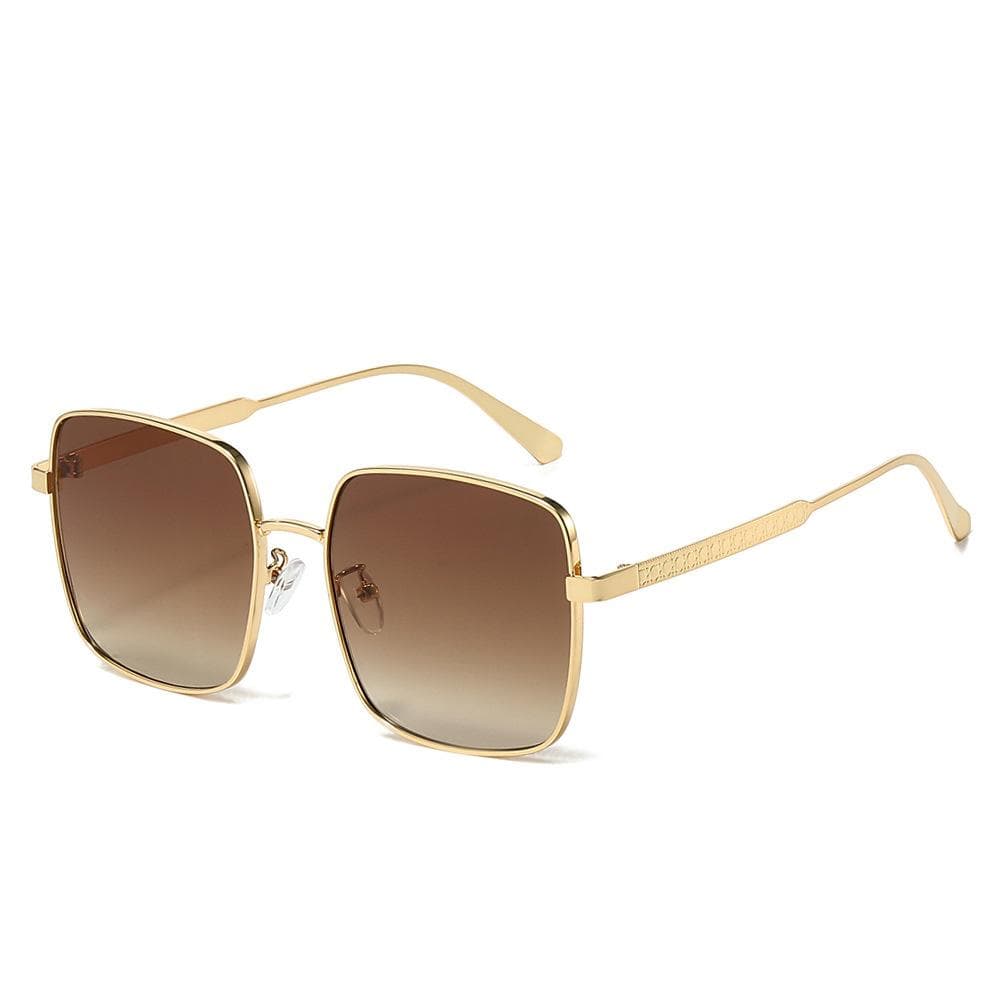 Retro Luxury Multi Color Thin Frame Gradient Square Women Sunglasses UV400 Brand Design Personalized Simple Casual as picture