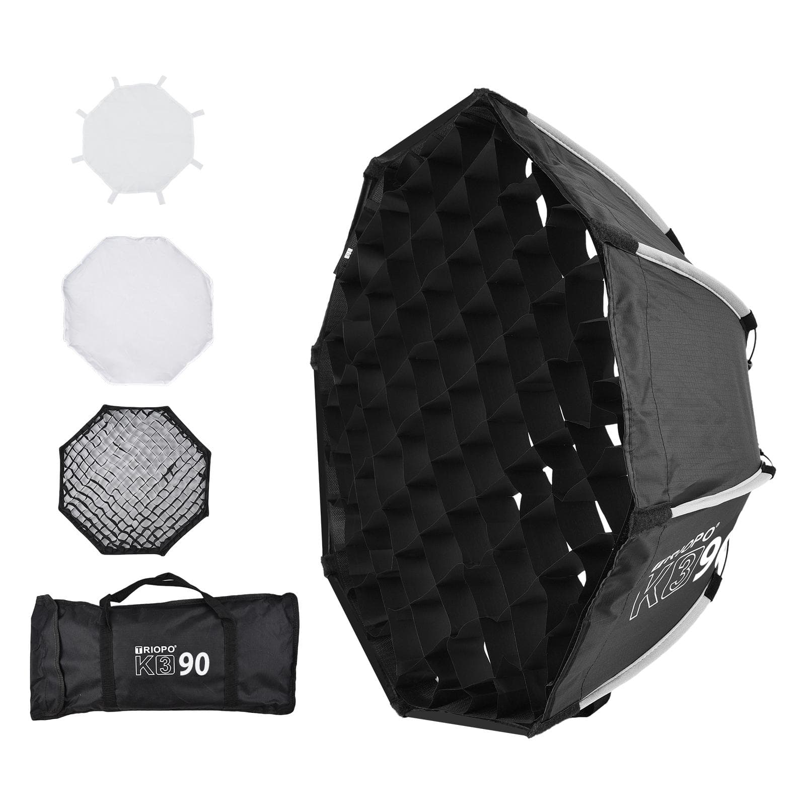 TRIOPO K3 90 cm/35.4 inch Octagon Photography Softbox Quick Installation with Detachable Bowens K3-90