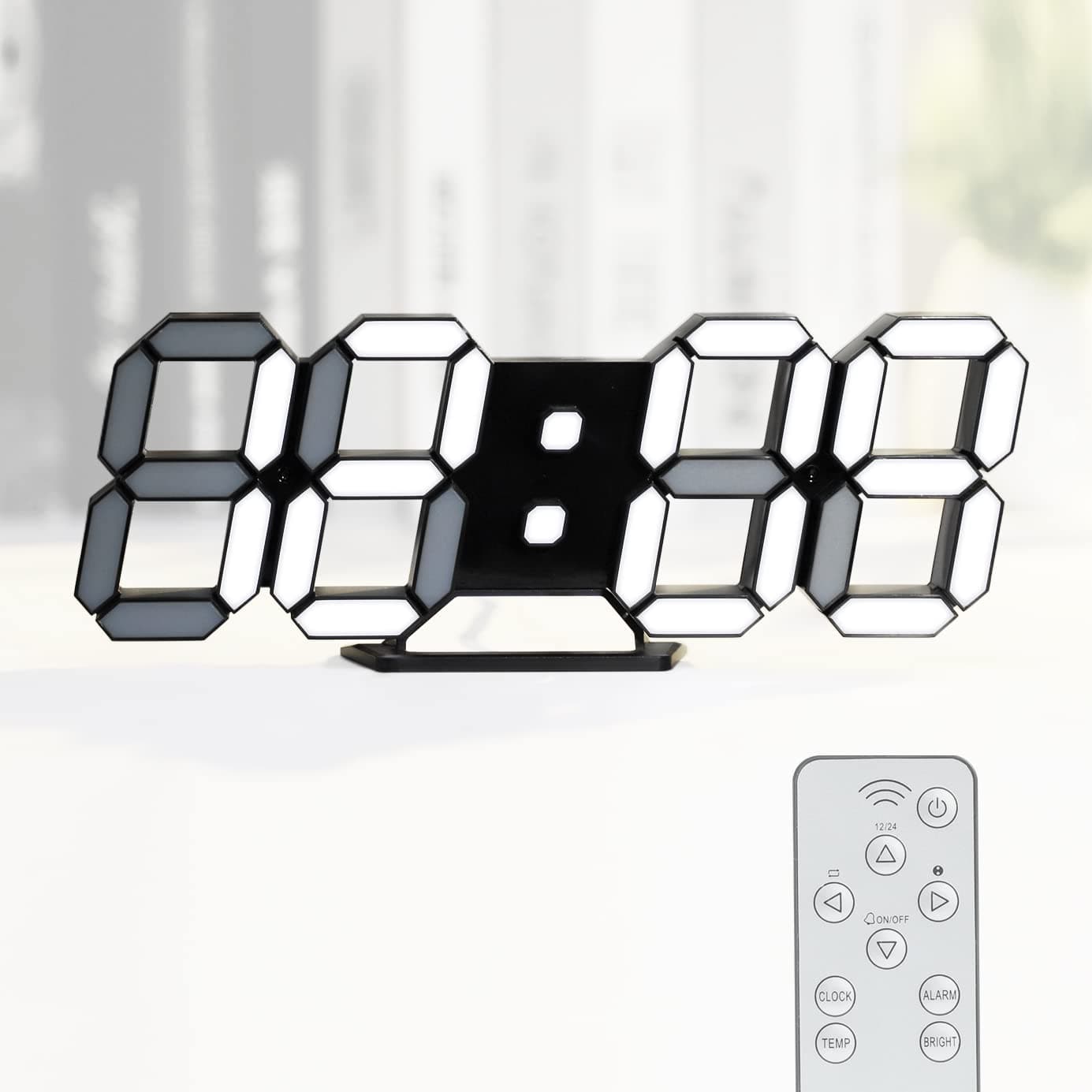 KOSUMOSU ACD-210B LED Clock Black 10in