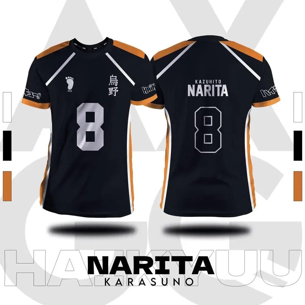 Haikyuu Fukurodani Hinata Cartoon Anime Cosplay Men Jersey Short Sleeve Kids Tee Clothing Unisex Tops New Fashion Women T-shirt 3XL