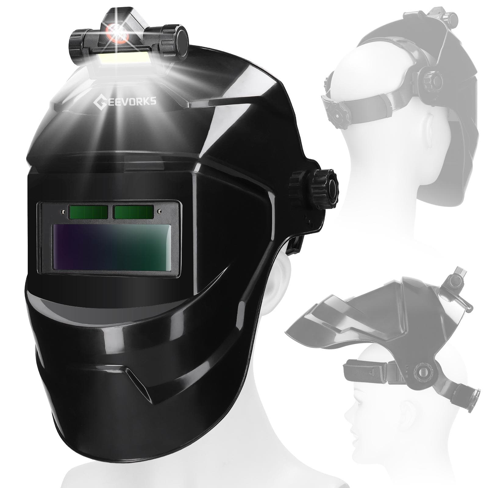 Geevorks Automatic Dimming Welding Facemask Large View True Color Auto Darkening Welding Facemask multicolour