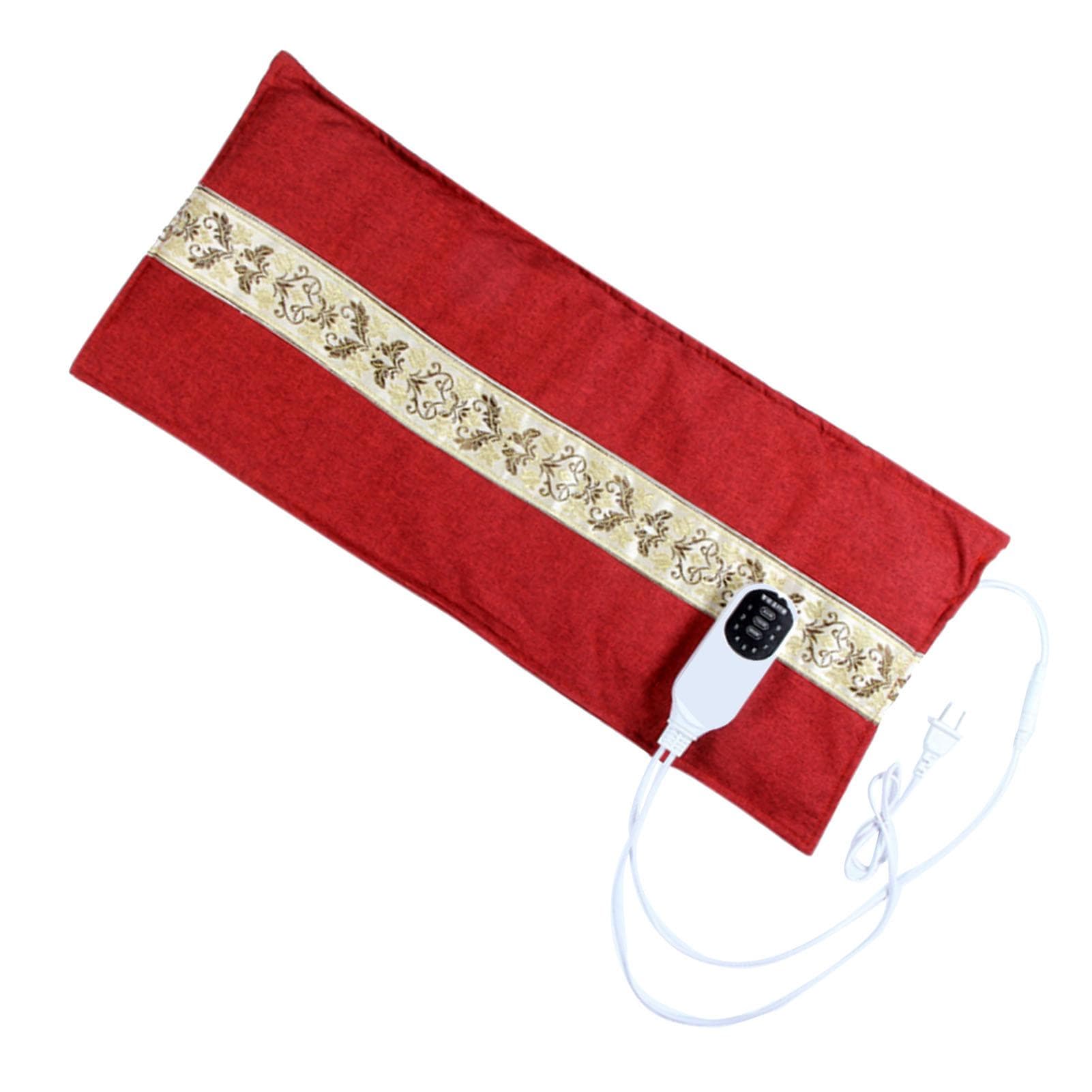 Electric Wormwood Hot Compress Bag Sea Salt Moxibustion Bag for Waist Neck CN PLUG red